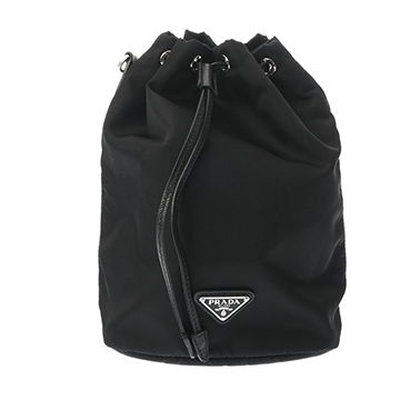 プラダ 巾着ポーチ  ブラック 1NS369 Re-ナイロン レディース 【中古】【bag】