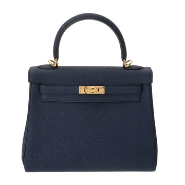 エルメス ケリー 25 内縫い 2WAY ブルーサフィール トゴ レディース バッグ 【中古】【bag】