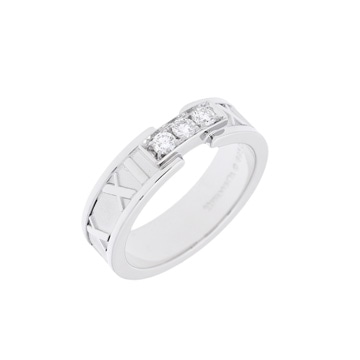 ティファニー アトラスリング 3PD シルバー K18ホワイトゴールド WG レディース ジュエリー 【中古】【jewelry】