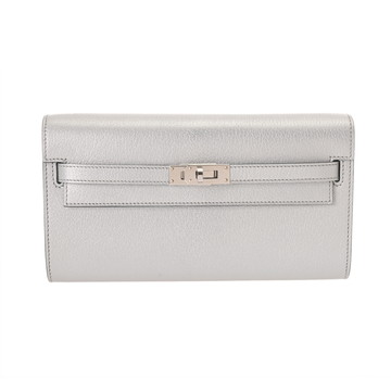 エルメス ケリーウォレット ロングトゥーゴー  アルジャン シェーブルシャムキラ ユニセックス 財布 【未使用】【purse】