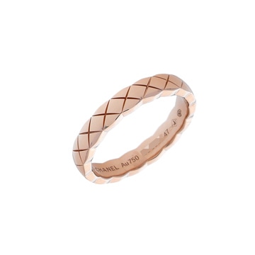 シャネル ココクラッシュ リング #47 ゴールド J11785 K18ピンクゴールド PG レディース ジュエリー 【中古】【jewelry】