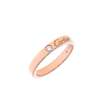 カルティエ Cドゥ カルティエ リング 1PD #50 シルバー K18ピンクゴールド PG レディース ジュエリー 【中古】【jewelry】