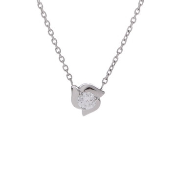 カルティエ ペダル ネックレス 0.53ct シルバー Pt950プラチナ レディース ジュエリー 【中古】【jewelry】