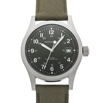 ハミルトン カーキ フィールド メカニカル H69439363 グリーン メンズ 時計 【中古】【wristwatch】