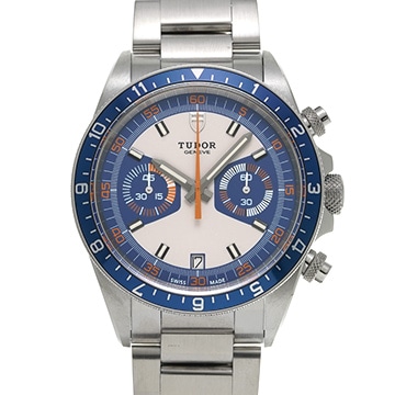 チューダー / チュードル ヘリテージ クロノ 70330B オパライン/ブルー メンズ 時計 【中古】【wristwatch】