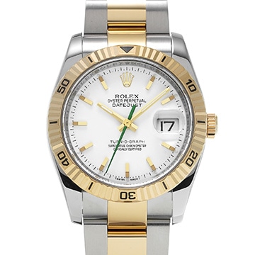 ロレックス デイトジャスト ターノグラフ 116263 ホワイト メンズ 時計 【中古】【wristwatch】