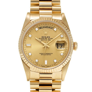 ロレックス デイデイト 18238A シャンパン/ダイヤモンド メンズ 時計 【中古】【wristwatch】