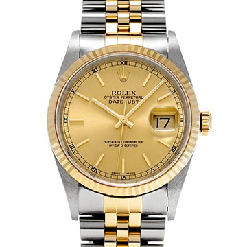 ロレックス デイトジャスト 16233 シャンパン メンズ 時計 【中古】【wristwatch】