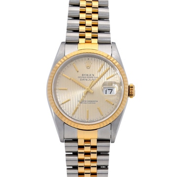 ロレックス デイトジャスト 16233 シャンパンタペストリー メンズ 時計 【中古】【wristwatch】