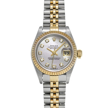 ロレックス デイトジャスト 79173G ホワイトシェル/ダイヤモンド レディース 時計 【中古】【wristwatch】