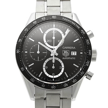 タグ ホイヤー カレラ キャリバー16 クロノグラフ CV2010.BA0794 ブラック メンズ 時計 【中古】【wristwatch】