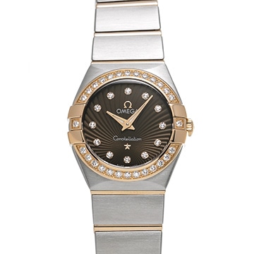 オメガ コンステレーション 123.25.24.60.63.001 ブラウン/ダイヤモンド レディース 時計 【中古】【wristwatch】