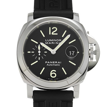 パネライ ルミノールマリーナ オートマティック PAM00104 ブラック メンズ 時計 【中古】【wristwatch】