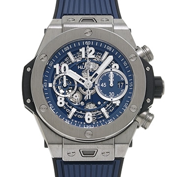 ウブロ ビッグ・バン ウニコ チタニウム ブルー 421.NX.5170.RX ブルー メンズ 時計 【中古】【wristwatch】