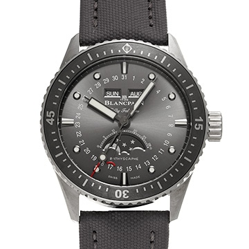 ブランパン フィフティ ファゾムス バチスカーフ コンプリートカレンダー 5054-1210-G52A アンスラサイトグレー メンズ 時計 【中古】【wristwatch】