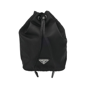 プラダ 巾着ポーチ  ブラック 1NA369 ナイロン レディース 【中古】【bag】