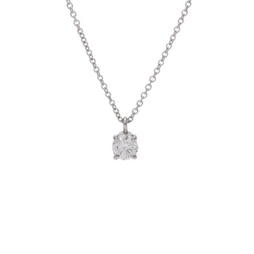 ティファニー ソリティア ネックレス 0.34ct ゴールド Pt950プラチナ レディース ジュエリー 【中古】【jewelry】