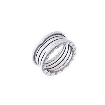 ブルガリ B.ZERO1リング #58 シルバー K18ホワイトゴールド WG レディース ジュエリー 【中古】【jewelry】