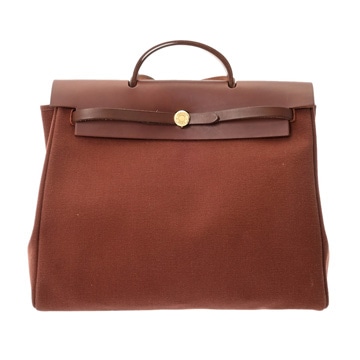 エルメス エールバッグ MM ブラウン トワルオフィシェ/ヴァッシュハンター ユニセックス バッグ 【中古】【bag】