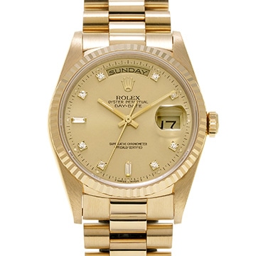 ロレックス デイデイト 18238A シャンパン/ダイヤモンド メンズ 時計 【中古】【wristwatch】