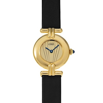 カルティエ マスト コリゼ ヴェルメイユ SM W1000553 シャンパン レディース 時計 【中古】【wristwatch】