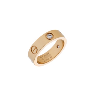 カルティエ ラブリング #52 3PD ゴールド K18イエローゴールド YG レディース ジュエリー 【中古】【jewelry】