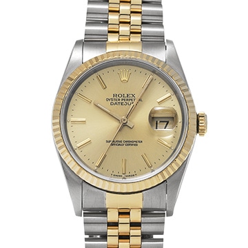 ロレックス デイトジャスト 16233 シャンパン メンズ 時計 【中古】【wristwatch】