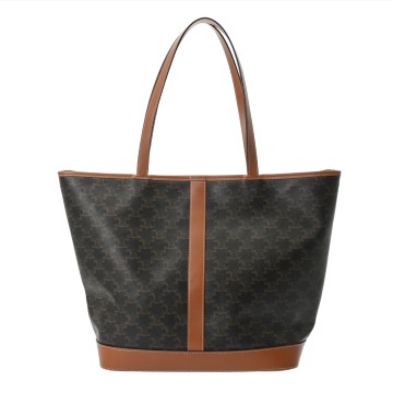 セリーヌ ミディアム カバ タン 115072CAS.04LU トリオンフキャンバス/カーフ レディース バッグ 【中古】【bag】