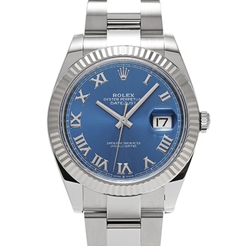 ロレックス デイトジャスト 41 126334 アズーロブルー メンズ 時計 【中古】【wristwatch】