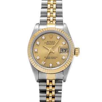 ロレックス デイトジャスト 69173G シャンパン/ダイヤモンド レディース 時計 【中古】【wristwatch】