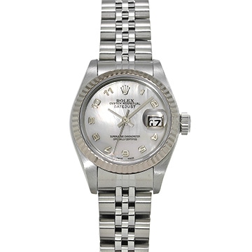 ロレックス デイトジャスト 79174NA ホワイトシェル レディース 時計 【中古】【wristwatch】