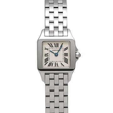 カルティエ サントス ドゥモワゼル SM W25064Z5 ホワイト レディース 時計 【中古】【wristwatch】