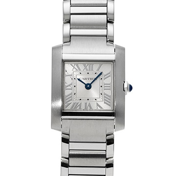 カルティエ タンクフランセーズ SM WSTA0065 シルバー レディース 時計 【中古】【wristwatch】