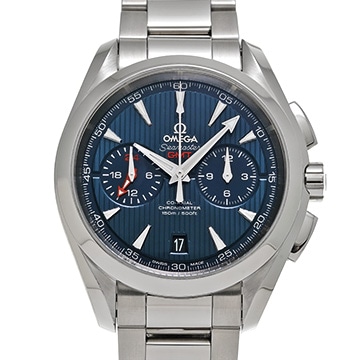 オメガ シーマスター アクアテラ コーアクシャル GMT クロノグラフ 231.10.43.52.03.001 ブルー メンズ 時計 【中古】【wristwatch】