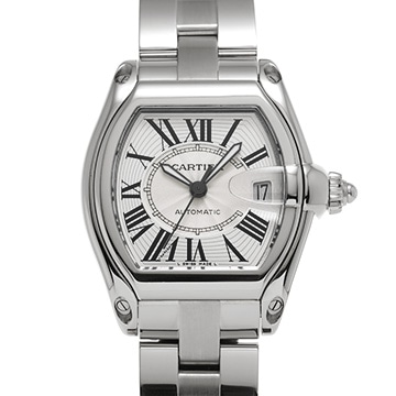 カルティエ ロードスター LM W62025V3 シルバー メンズ 時計 【中古】【wristwatch】