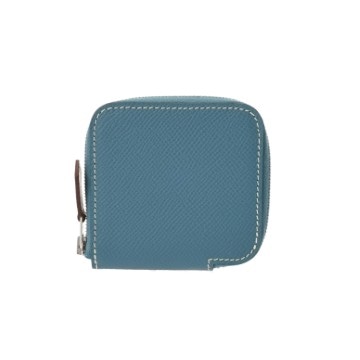 エルメス アザップ コンバインミニ シルクイン ニューブルージーン ヴォーエプソン レディース 財布 【未使用】【purse】