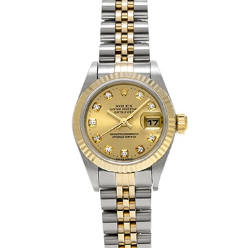 ロレックス デイトジャスト 79173G シャンパン/ダイヤモンド レディース 時計 【中古】【wristwatch】