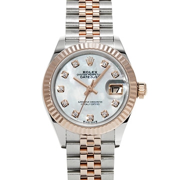 ロレックス レディ デイトジャスト 28 279171NG ホワイトシェル/ダイヤモンド レディース 時計 【中古】【wristwatch】