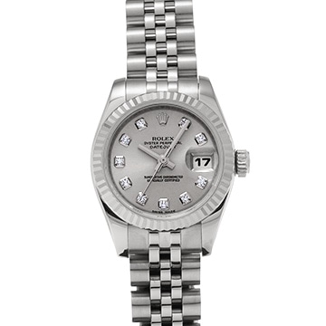 ロレックス デイトジャスト 179174G グレー/ダイヤモンド レディース 時計 【中古】【wristwatch】