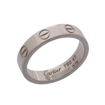 カルティエ ミニラブリング #47 シルバー B4049647 K18ホワイトゴールド WG レディース ジュエリー 【中古】【jewelry】