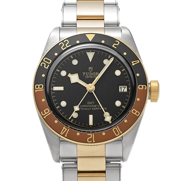 チューダー / チュードル ヘリテージ ブラックベイ GMT S&G 79833MN ブラック メンズ 時計 【中古】【wristwatch】