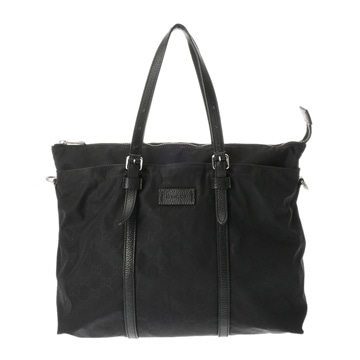 グッチ 2way トートバッグ ブラック 510332 493075 GGナイロン ユニセックス バッグ 【中古】【bag】