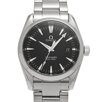 オメガ シーマスター アクアテラ クォーツ 2518.50 ブラック メンズ 時計 【中古】【wristwatch】