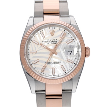 ロレックス デイトジャスト 36 126231 シルバー パームモチーフ メンズ 時計 【中古】【wristwatch】