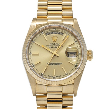 ロレックス デイデイト 18038 シャンパン メンズ 時計 【中古】【wristwatch】