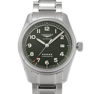 ロンジン スピリット L3.810.4.03.6 グリーン メンズ 時計 【中古】【wristwatch】