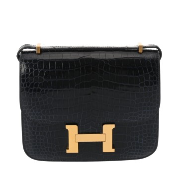エルメス コンスタンス3 18 ブルーニュイ ポロサスリセ レディース バッグ 【中古】【bag】