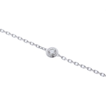 カルティエ ダムール ブレスレット シルバー K18ホワイトゴールド WG レディース ジュエリー 【中古】【jewelry】