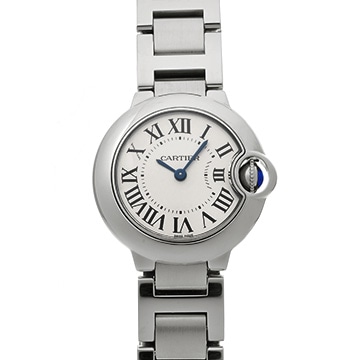 カルティエ バロンブルー ドゥ カルティエ 28mm W69010Z4 シルバー レディース 時計 【中古】【wristwatch】