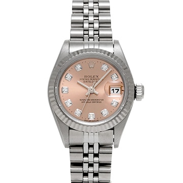 ロレックス デイトジャスト 69174G ピンク/ダイヤモンド レディース 時計 【中古】【wristwatch】